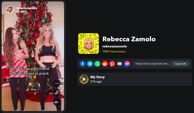 Rebecca Zamolo Snapchat