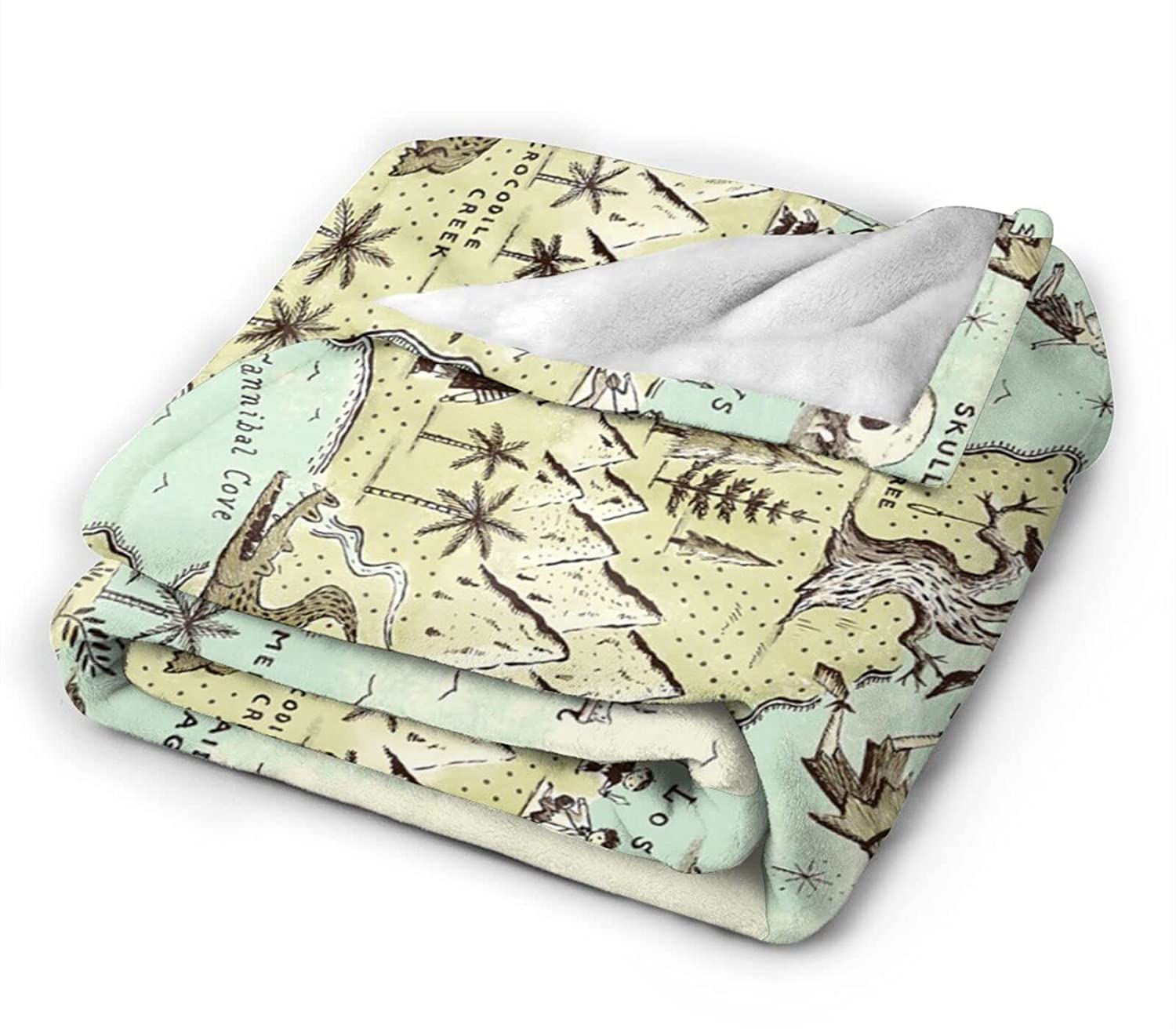 Neverland Map Micro Blanket Throw Super Soft Throw Blanket