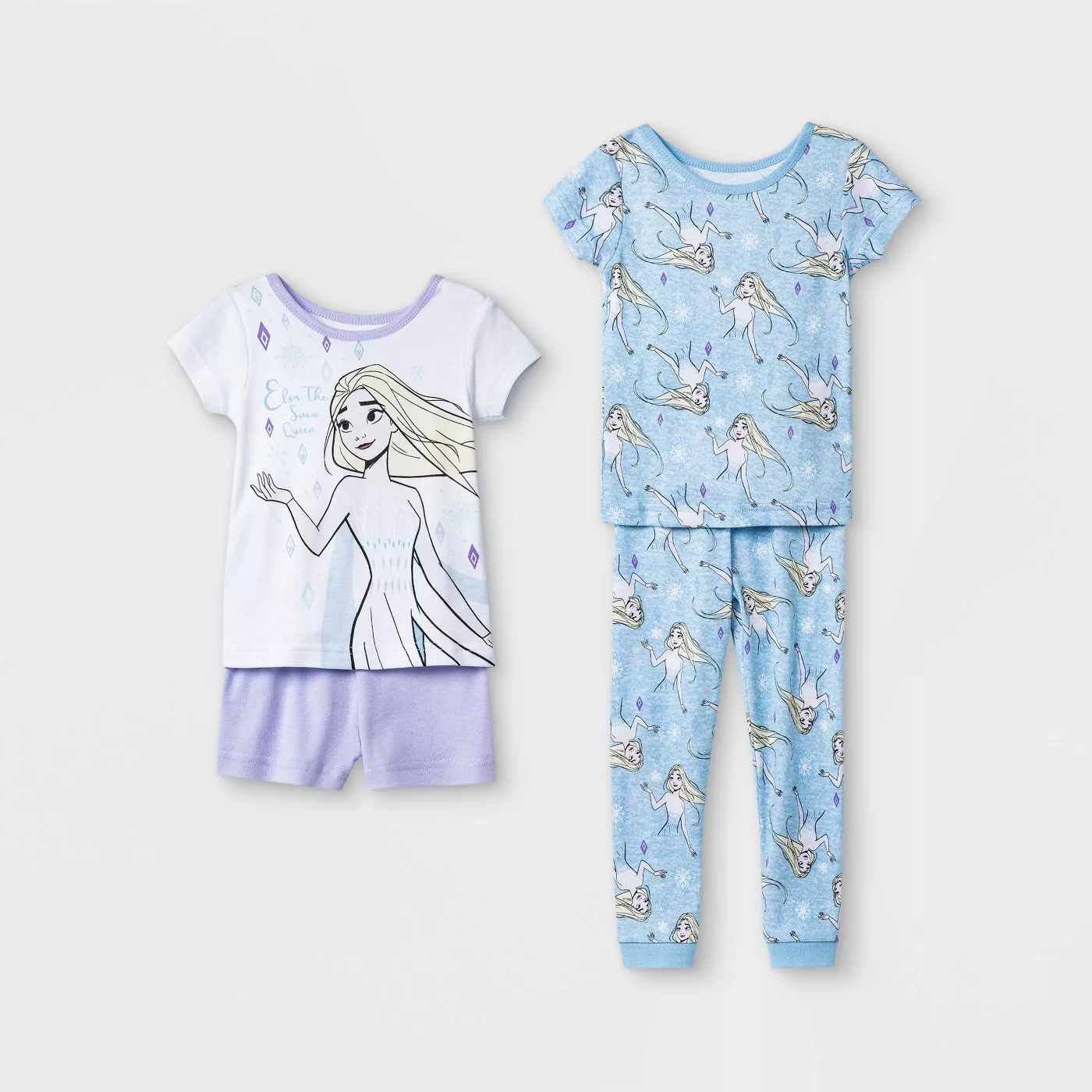 Toddler Girls' 4pc 100% Cotton Frozen Snug Fit Pajama Set