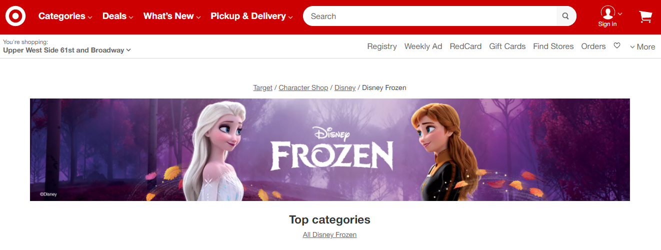 ​​Best Frozen Merch target