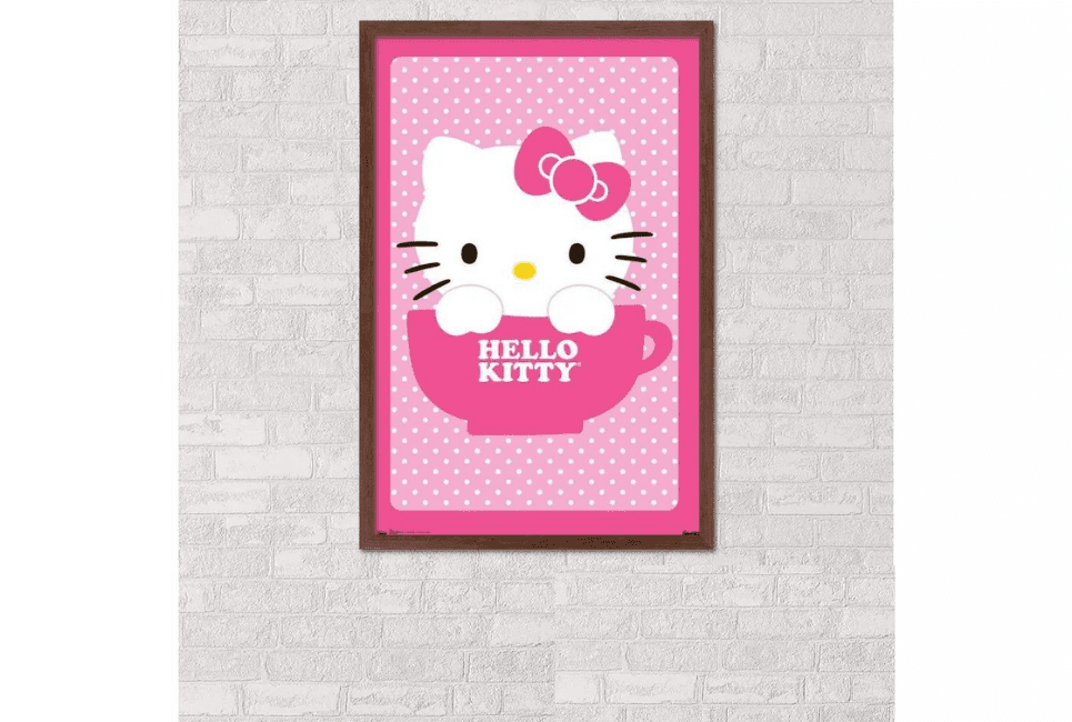 Trends International Hello Kitty - Teacup Framed Wall Poster Print