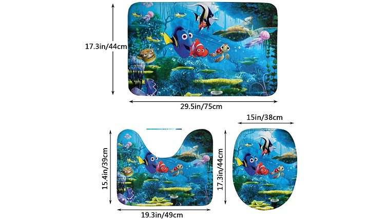 GEHIYPA Four-Piece Finding Nemo Bathroom Set