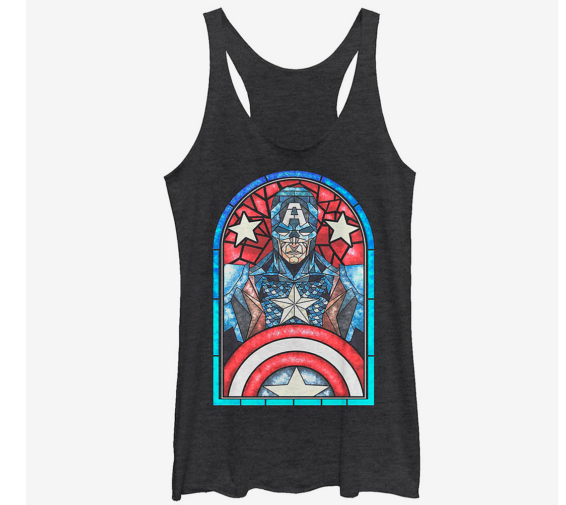 Marvel Captain America Stained Glass Girls Tank