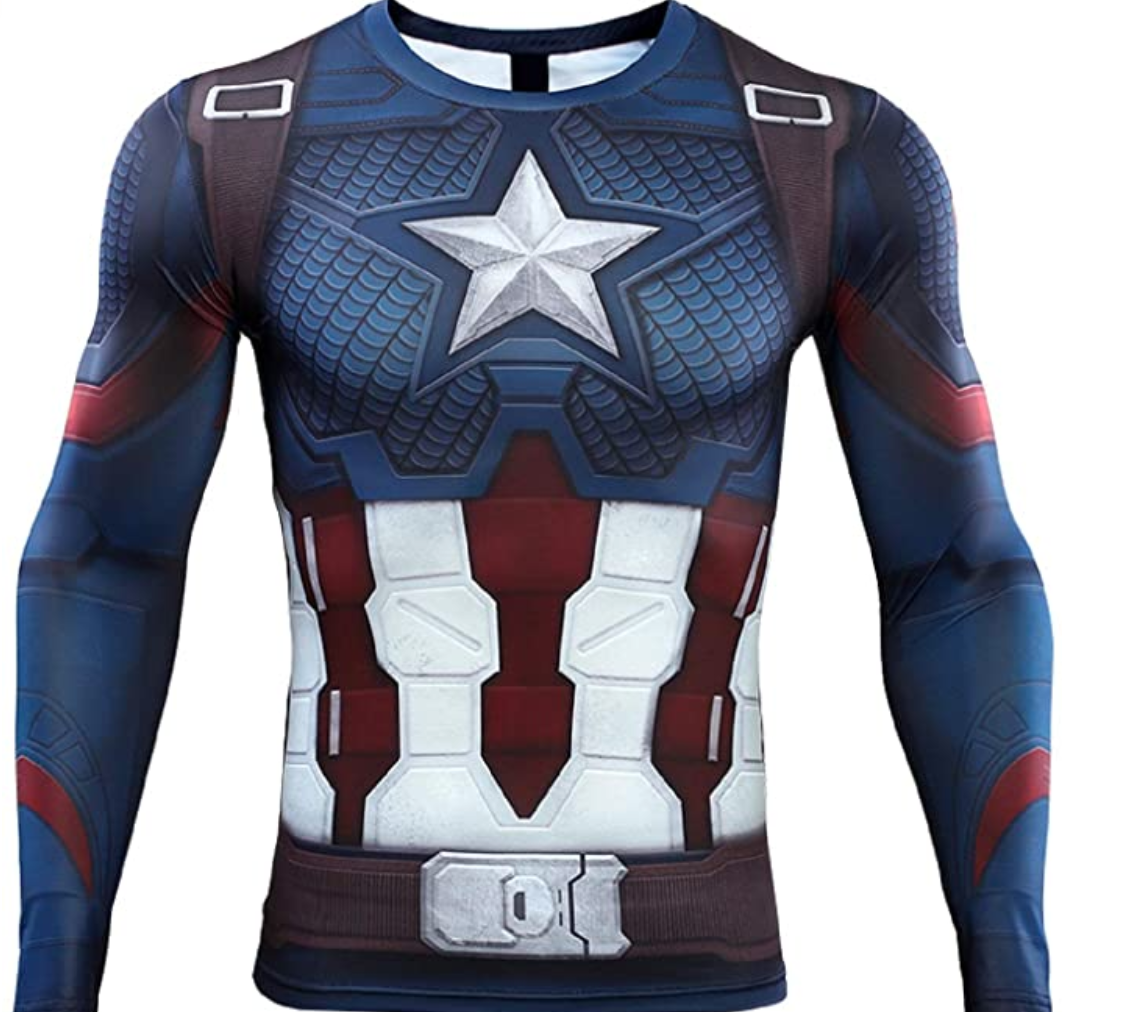 Captain America Men's Compression Shirt 3D Print T-Shirt