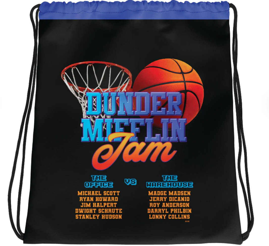 Dunder Mifflin Jam Drawstring Bag 