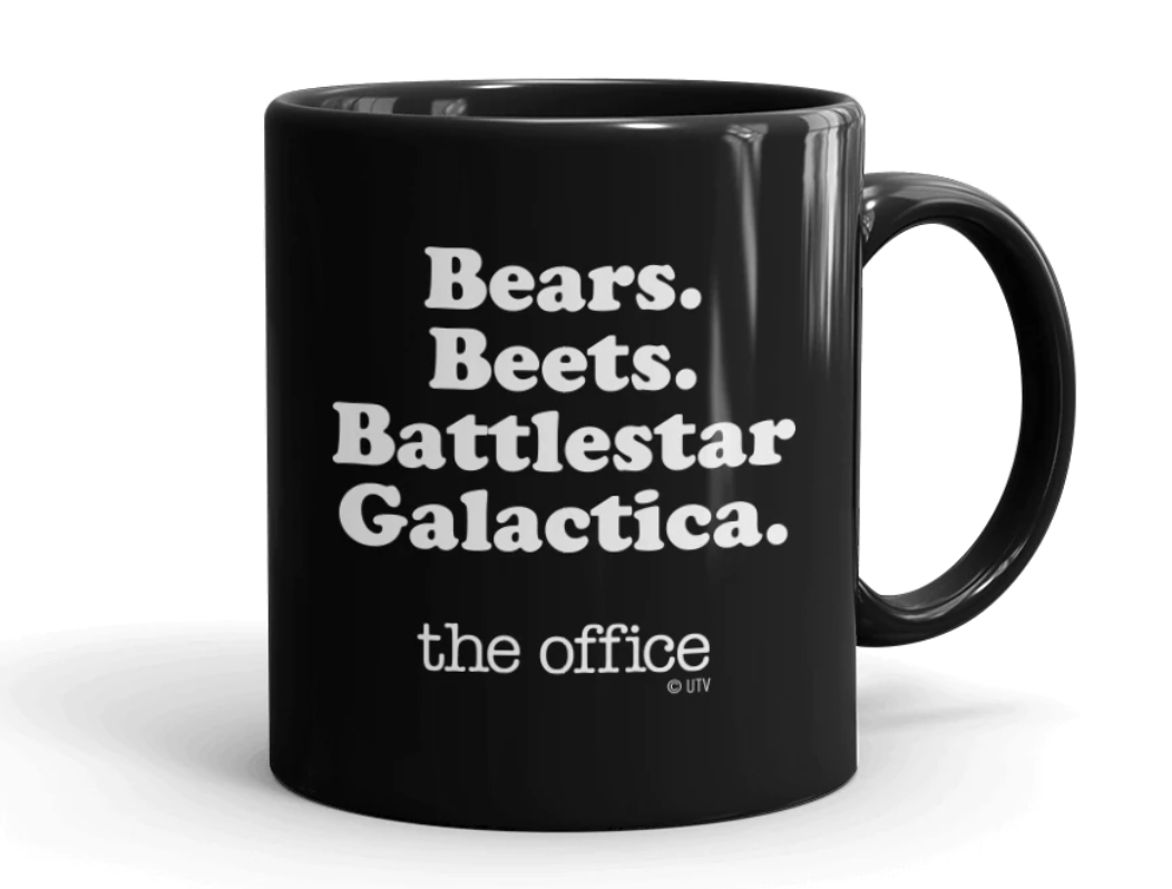  The Office Bears. Beets. BG. Black Mug