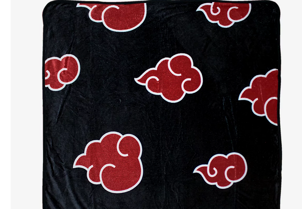 Naruto Shippuden Akatsuki Clouds Throw Blanket