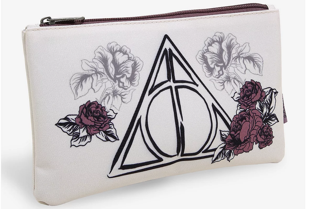 Loungefly Harry Potter Deathly Hallows Floral Makeup Bag