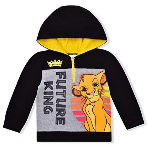 Disney Boy's Simba Future King Half Zip Pullover Lion King Graphic Hoodie For Kids : Target