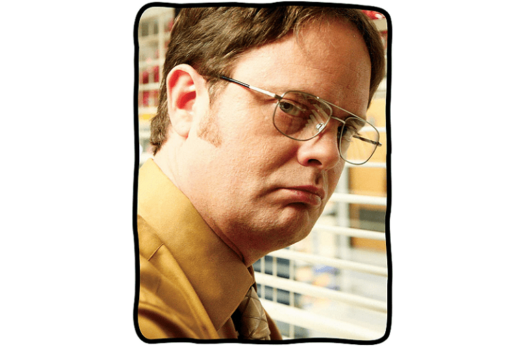 Seven Times Six The Office Big Face Dwight Schrute Blanket