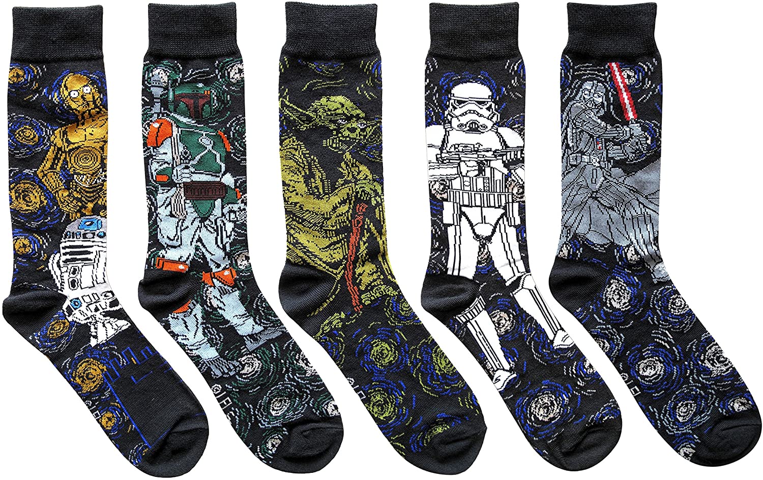 Star Wars Starry Night Themed Men's Crew Socks