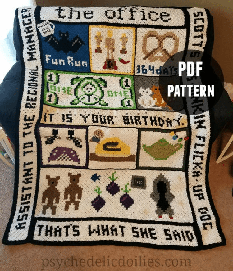 The Office Blanket Crochet Pattern