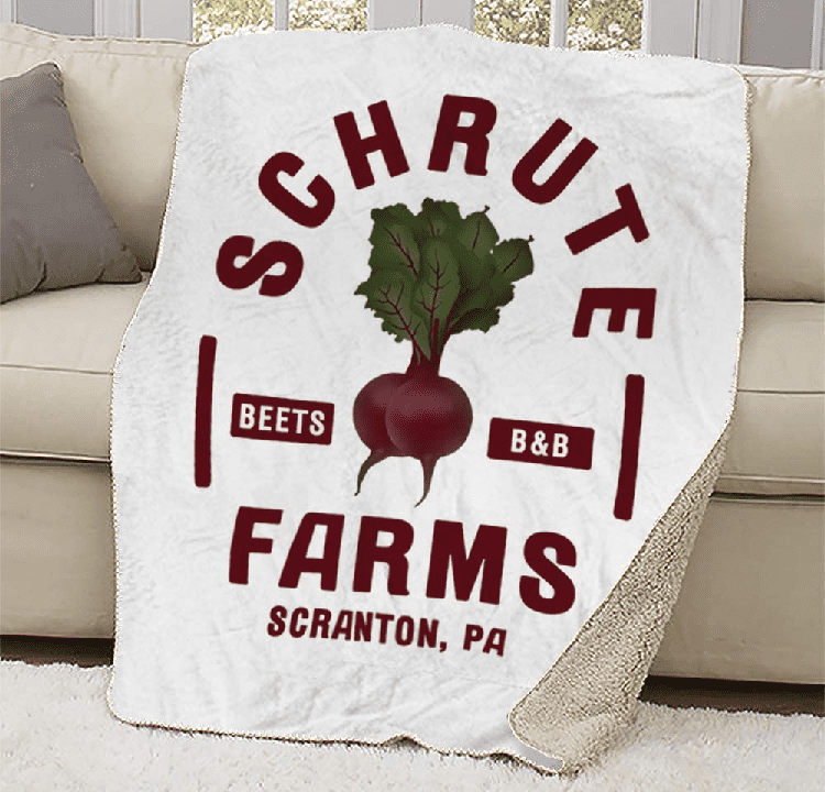 The Office Schrute Farms Sherpa Blanket