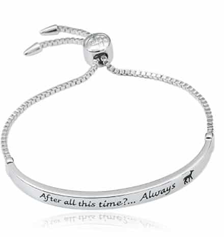 Harry Potter Women’s Silver Plate Bar Lariat Bracelet