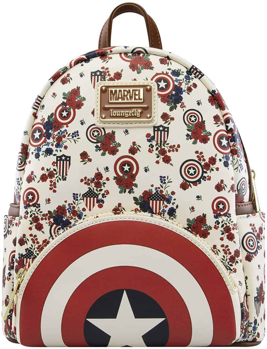 Captain America Loungefly Backpack, Multicolor