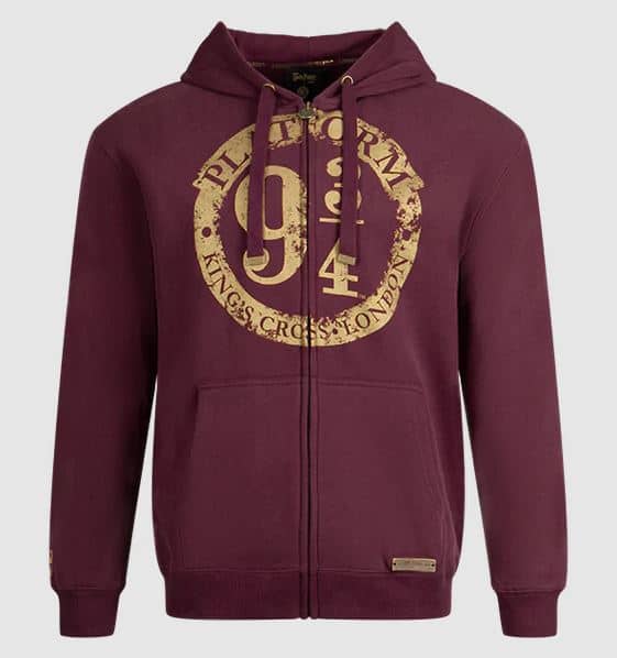 Platform 9 3/4 Burgundy Zip Hoodie