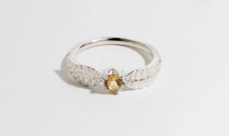 Gold Snitch Sterling Silver Ring Engagement