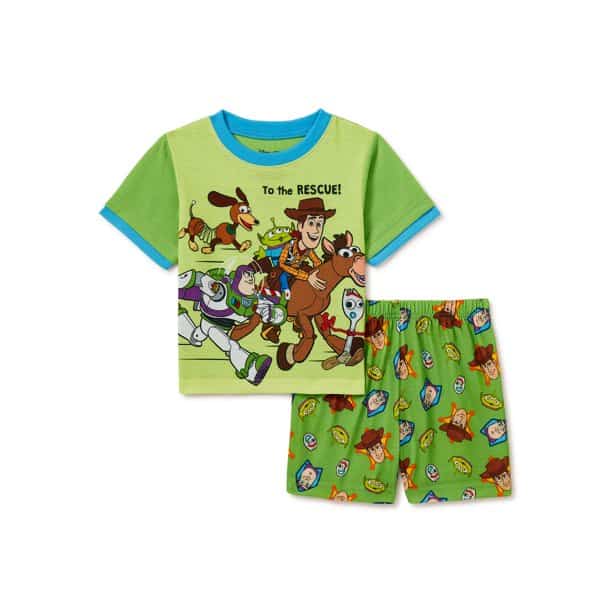 Disney Pixar Toy Story 4 Toddler Boys Loose Fit Short Sleeve Top & Shorts Pajamas