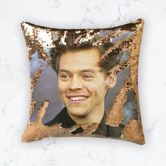 Harry Styles Two-Tone Sequin Pillow Cover