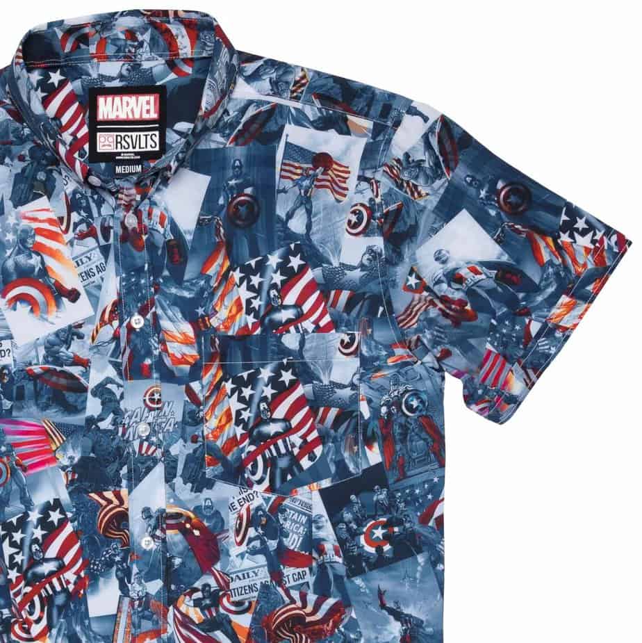 Captain America Button-Up