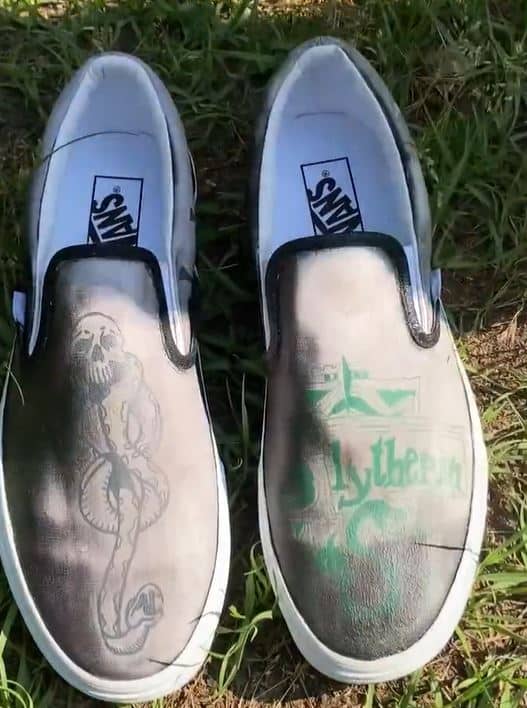 Thermal Reveal Harry Potter Custom Painted Vans