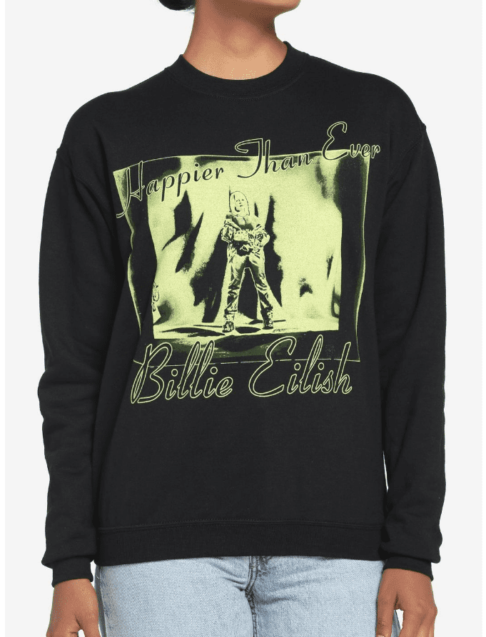 Billie Eilish Happier Than Ever Boyfriend Fit Girls Sweatshirt