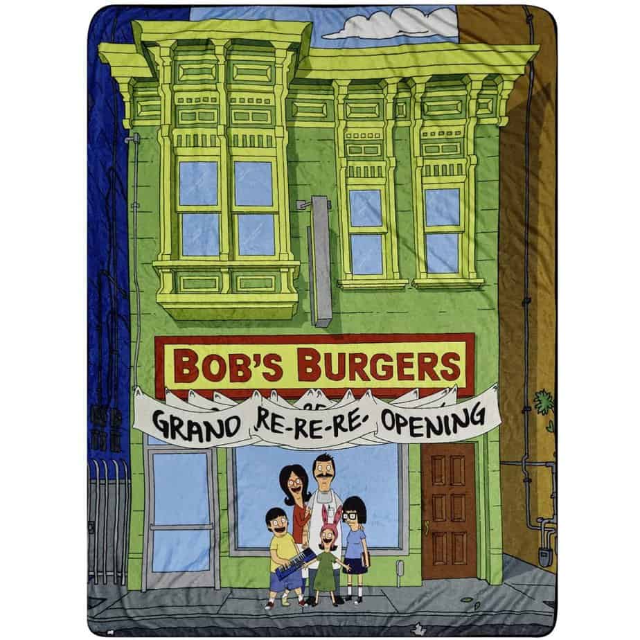 bob's burgers fleece throw