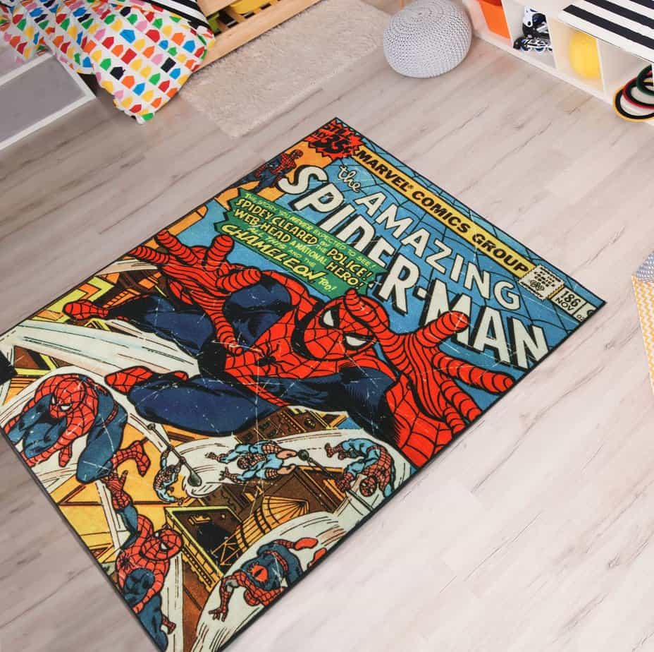 Marvel Spider Man Comic HD Digitally Printed Kids Area Rug