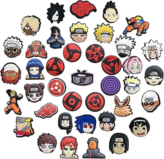 best naruto croc charms gongxin 40-piece croc charm set