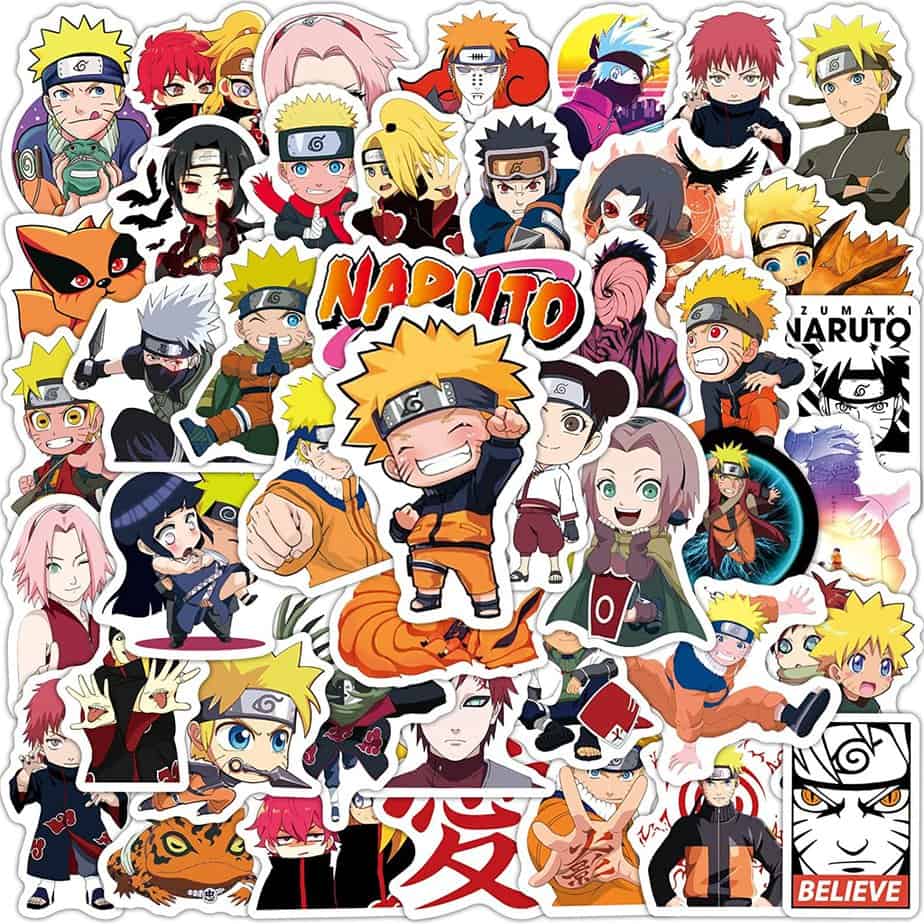 ultimate naruto stickers 100 pcs japanese ninja stickers non-repeating