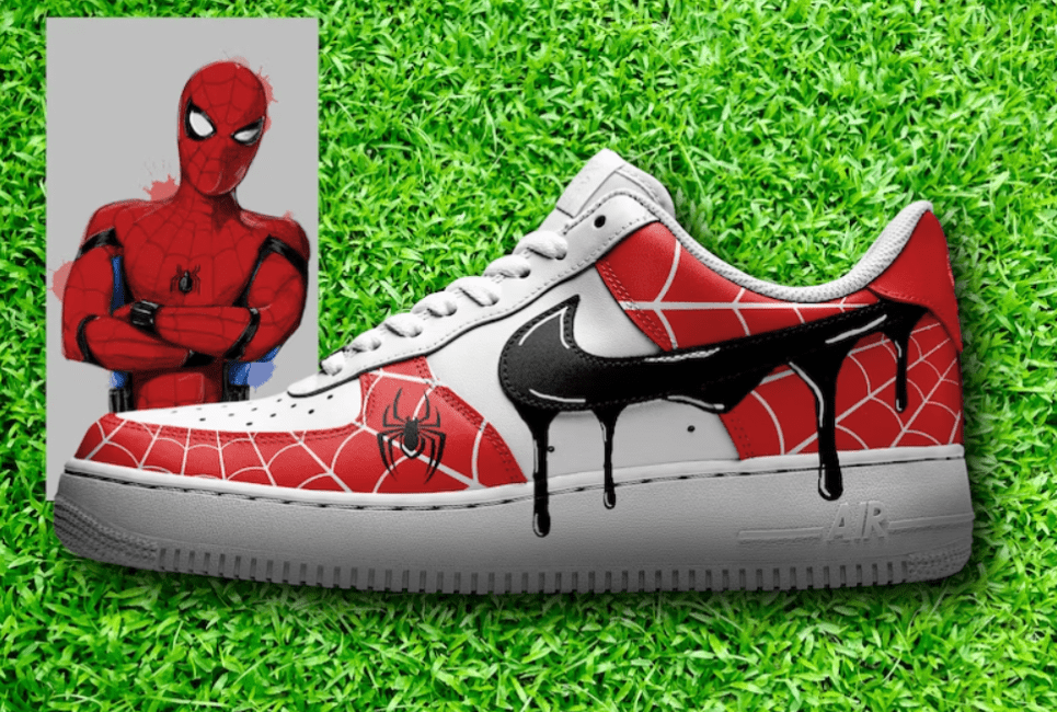 Spider-Man Handpainted AF1 Low Shoe For Kids and Adults