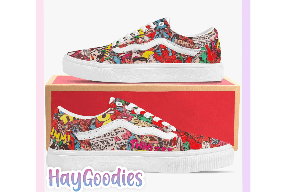 Vintage Spider-Man Comic Low Canvas Sneakers