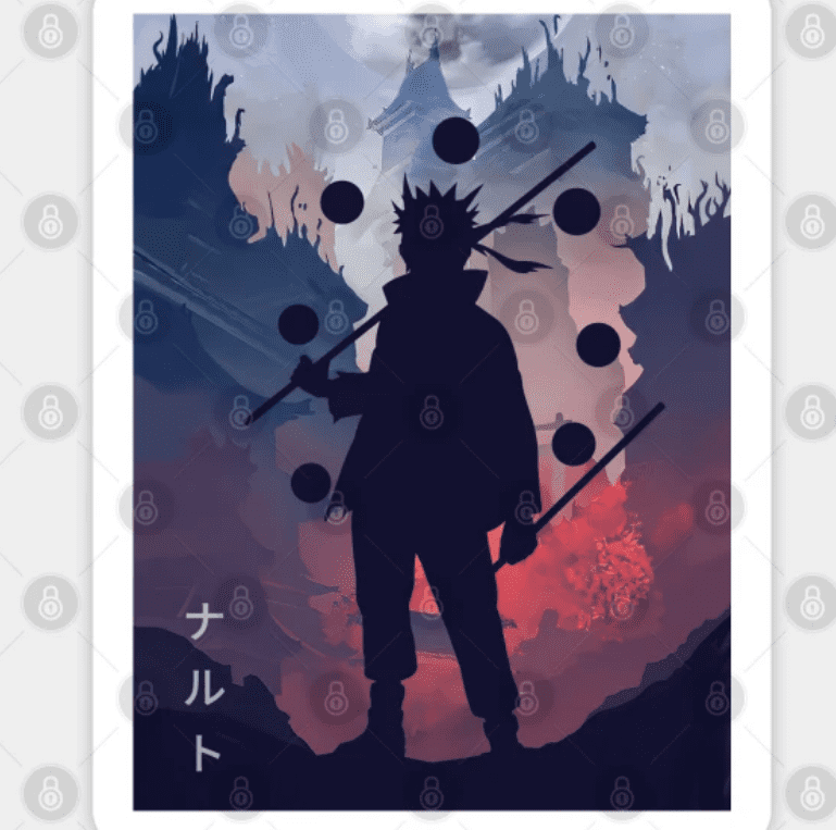 ultimate naruto stickers minimalist illustration sticker