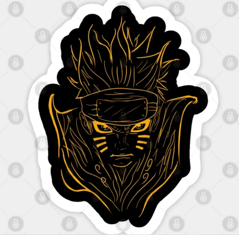 ultimate naruto stickers nine tailed demon sticker